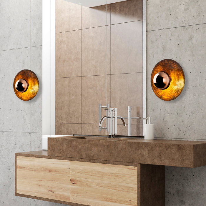 Opviq Kurt - 13351 Lámpara de pared de metal color cobre